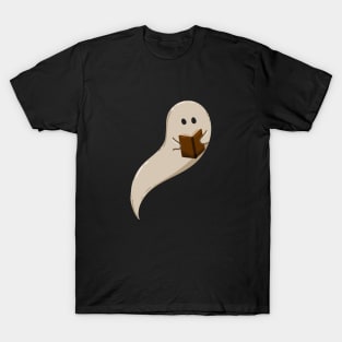 Ghost Reading Book T-Shirt